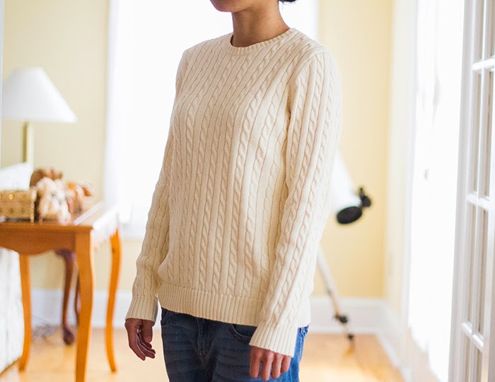 The Perfect (Off-)White Cable Sweater (+ Banana Republic & Ralph 